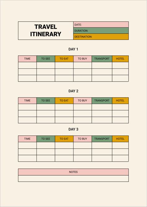 21 Free Itinerary Templates In Google Docs Template Net