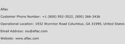 Aflac Insurance Customer Service Number