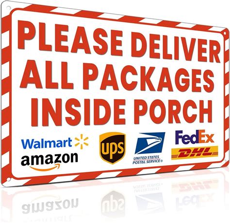 Amazon Com Please Deliver All Packages Inside The Porch Aluminum Amazon Com Please Deliver All Packages Inside The Porch Aluminum
