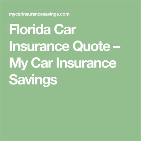 Auto Insurance Quotes Florida Quotes Inspiration