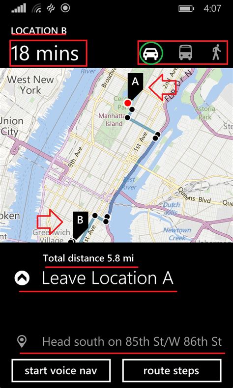 Bing Travel Directions