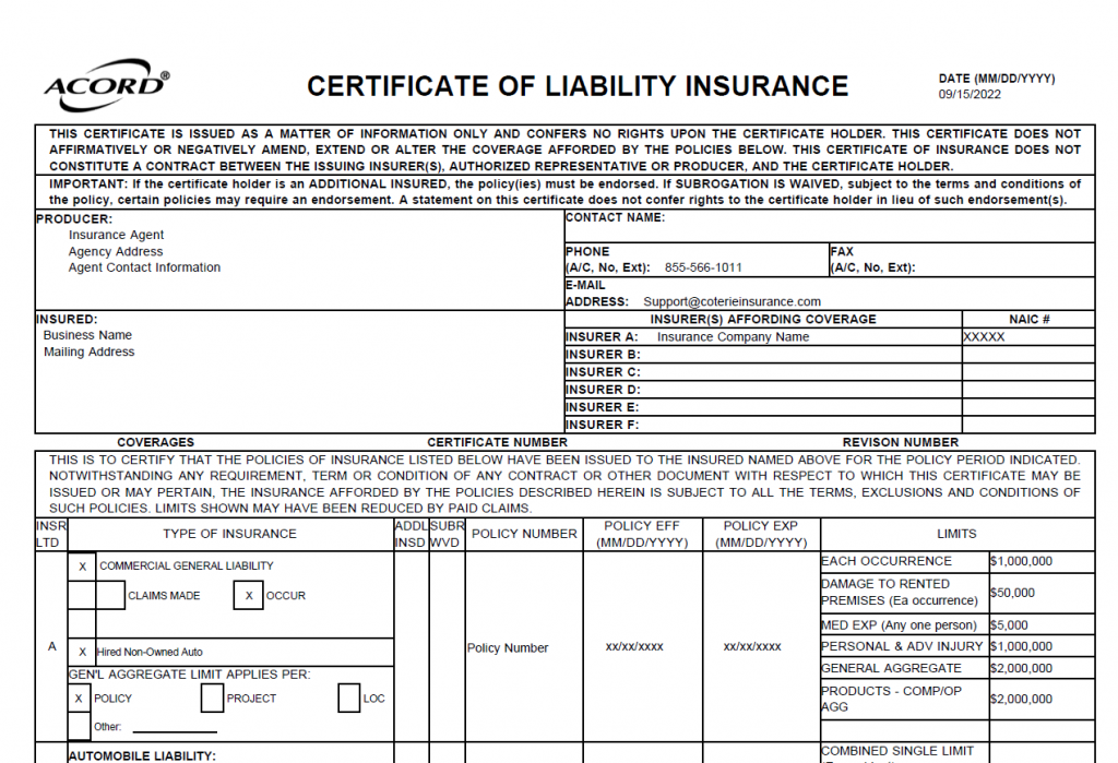 Business Libility Insurance