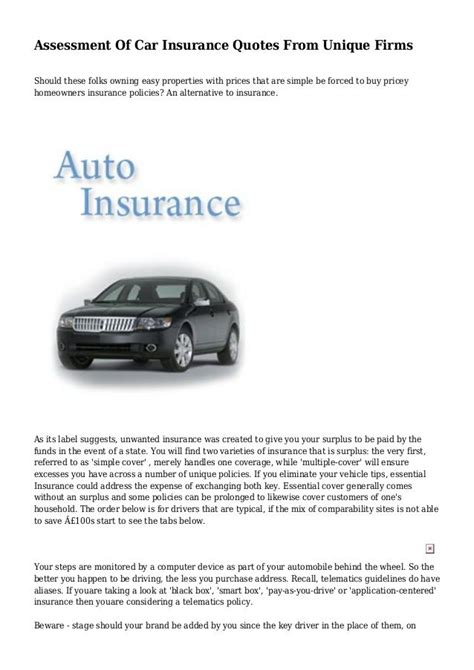 Car Insurance Multiple Quotes Car Insurance Multiple Quotes