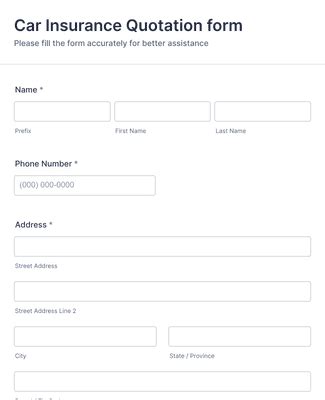 Car Insurance Quick Quote