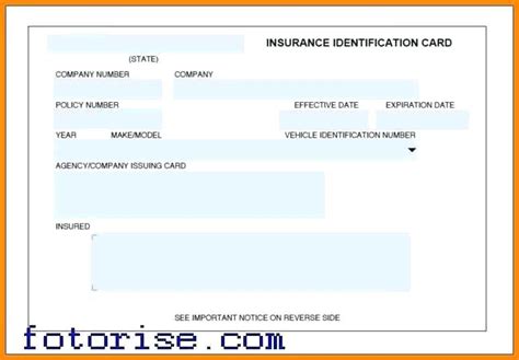 Car Progressive Fillable Free Blank Insurance Card Template Content Car Progressive Fillable Free Blank Insurance Card Template Content