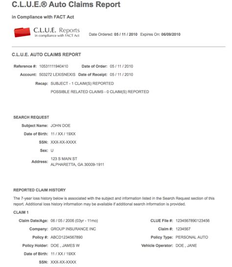 Clue Report Insurance