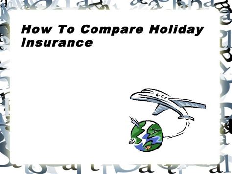 Compare Holiday Insurance
