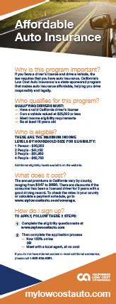 Consumer Action Californias Low Cost Automobile Insurance Program Consumer Action Californias Low Cost Automobile Insurance Program