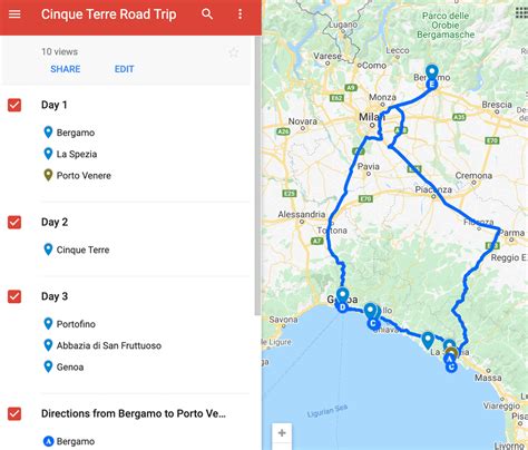Create Travel Itinerary Google Maps