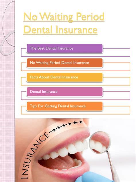 Dental Insurance No Waiting Periods