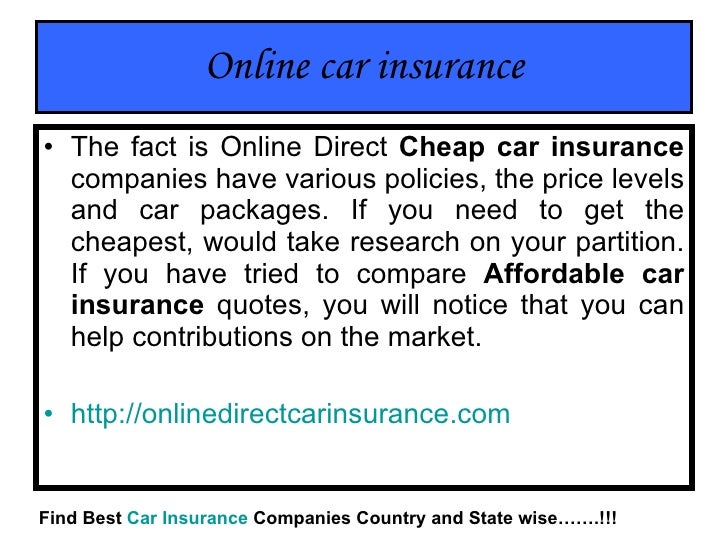Direct Car Insurance Quotes Online