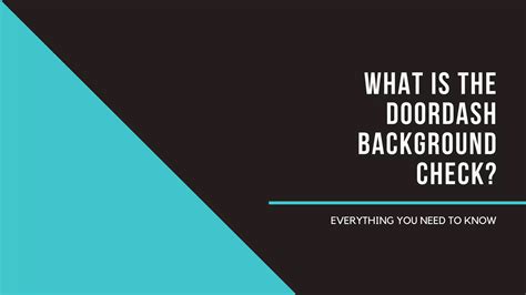 Doordash Background Check Everything You Need To Know Youtube Doordash Background Check Everything You Need To Know Youtube