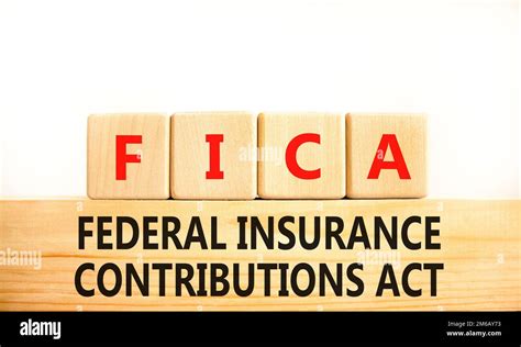 Fica Symbol Concept Words Fica Federal Insurance Contributions Act On Fica Symbol Concept Words Fica Federal Insurance Contributions Act On