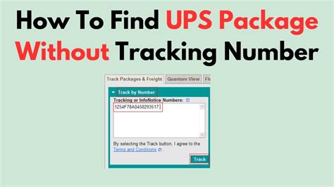 Find A Package Without Tracking Number Ups
