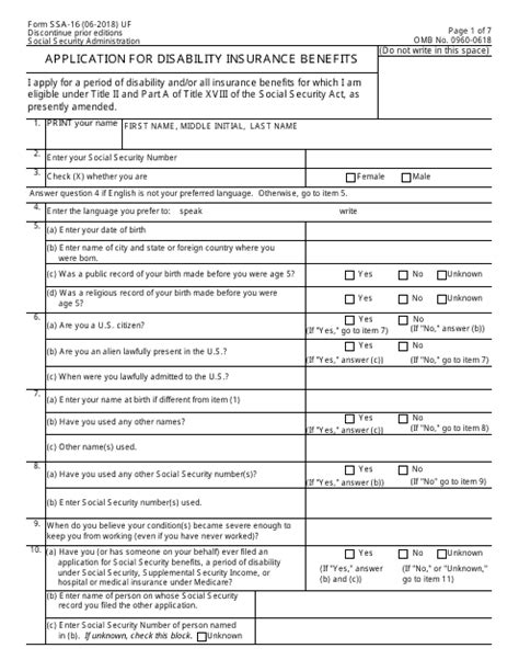 Form Ssa 16 Fill Out Sign Online And Download Fillable Pdf Form Ssa 16 Fill Out Sign Online And Download Fillable Pdf
