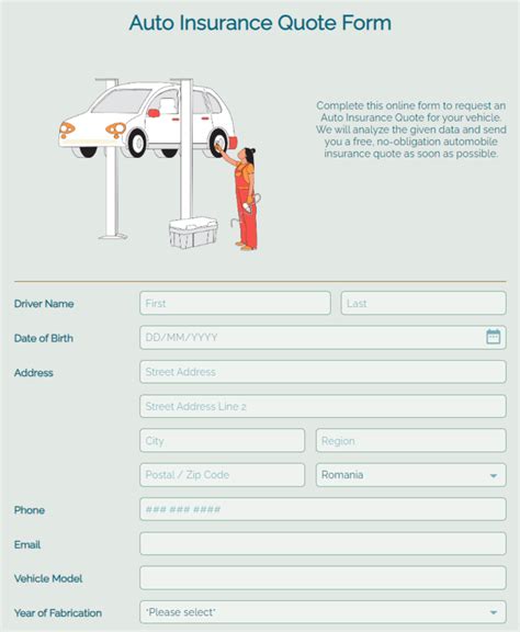 Free Auto Insurance Quote Form Template 123Formbuilder Free Auto Insurance Quote Form Template 123Formbuilder