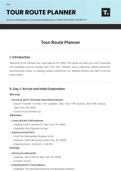 Free Route Planner Templates To Customize Online