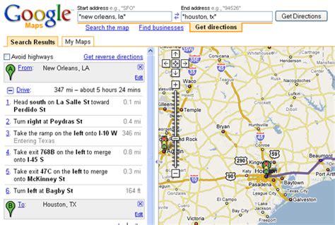 Google Map Driving Directions Free Printable Google Map Driving Directions Free Printable