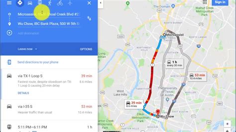 Google Maps Future Travel Time