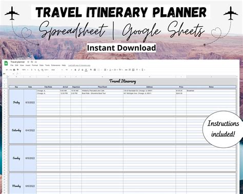 Google Travel Itinerary