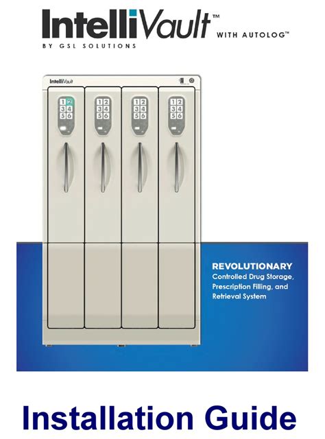 Gsl Intellivault 3 Drawer Cabinet Installation Manual Pdf Download