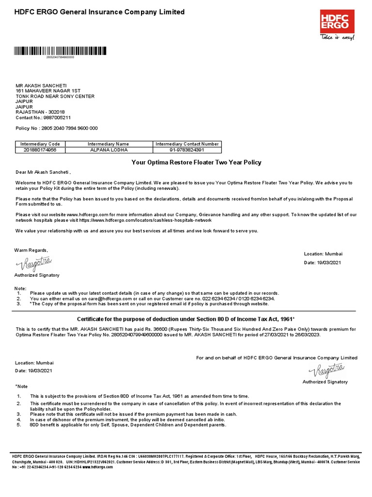 Hdfc Health Insurance