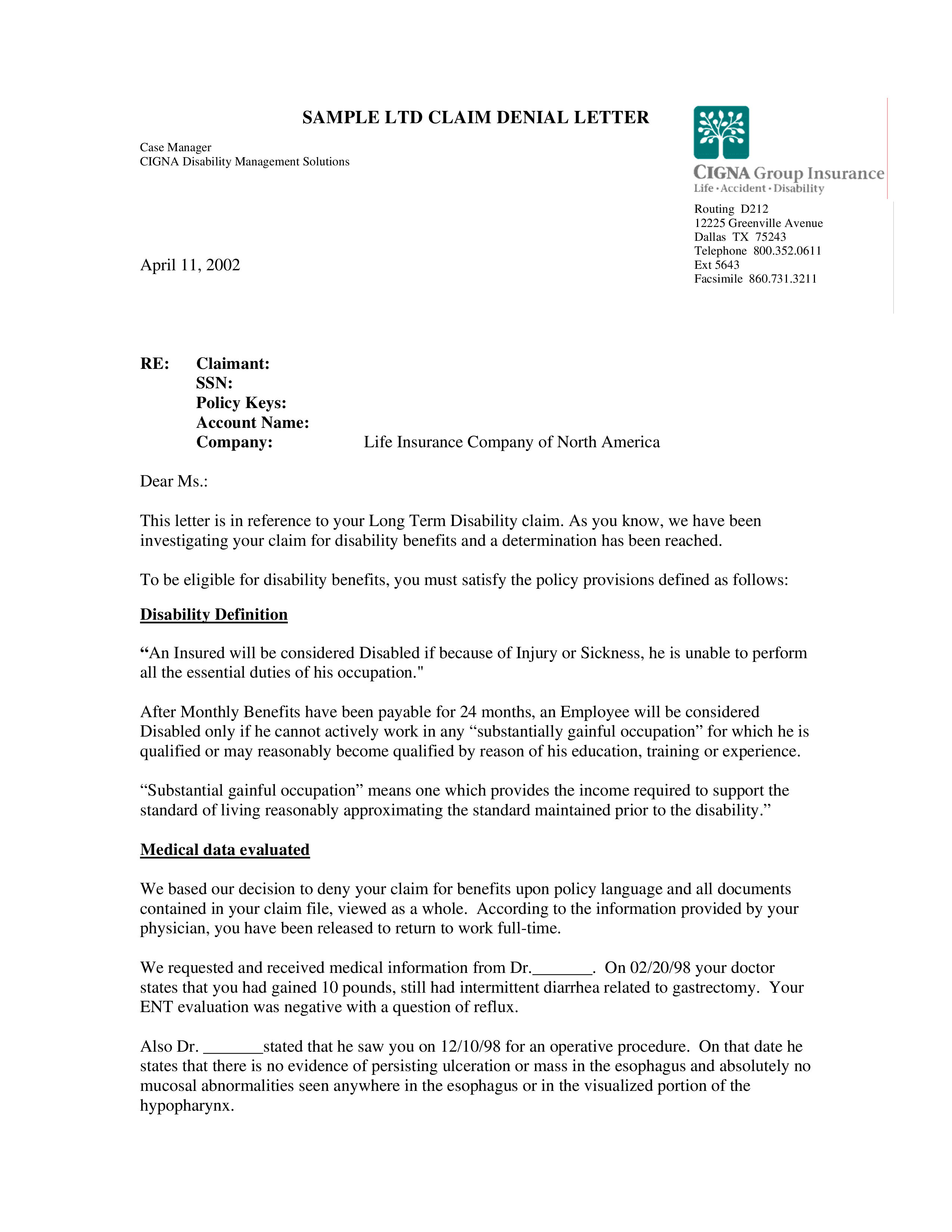 Help With Insurance Claim