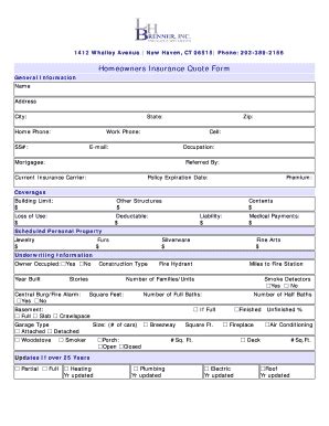 Homeowners Insurance Quote Form Pdf Homeowners Insurance Quote Form Pdf