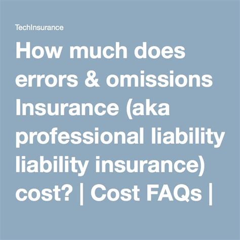 How Much Does Errors Amp Omissions Insurance Aka Professional Liability How Much Does Errors Amp Omissions Insurance Aka Professional Liability