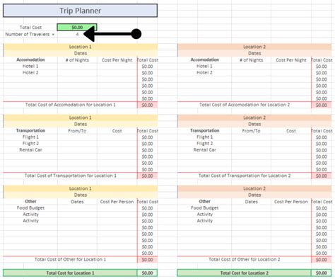 How To Plan A Trip Using Excel Spreadsheets With Free Template How To Plan A Trip Using Excel Spreadsheets With Free Template