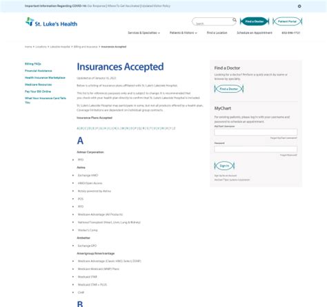 Insurances Accepted At Lakeside Hospital St Luke S Health Insurances Accepted At Lakeside Hospital St Luke S Health