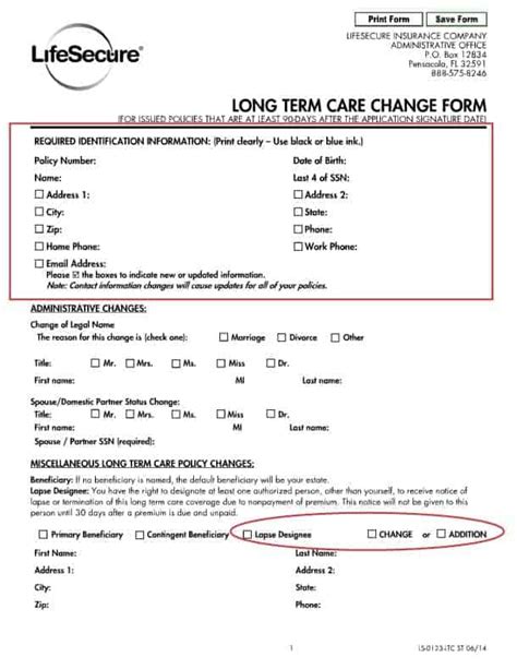 Lapse Protection Forms Long Term Care Insurance For The Ones You Love
