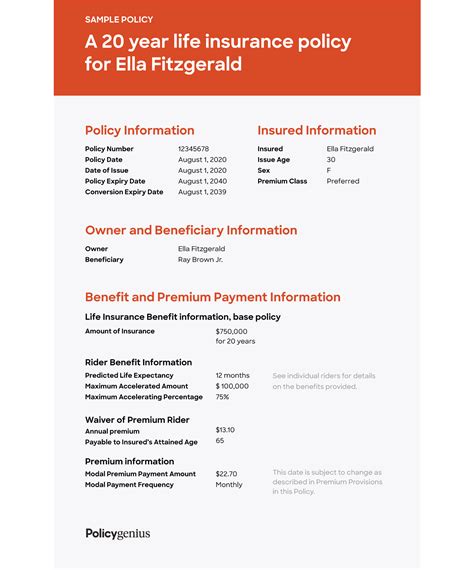 Life Insurance Policy Details