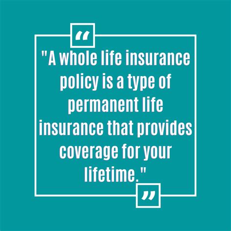Life Insurance Quotes For Whole Life Policy