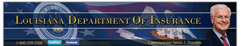 Louisiana Department Of Insurance Header With Commissioner Insurance Louisiana Department Of Insurance Header With Commissioner Insurance
