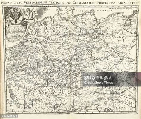 Map Of The Postal Routes Through The German Empire Postarum Seu News Map Of The Postal Routes Through The German Empire Postarum Seu News