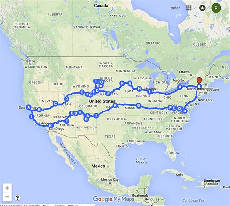 Mapping Out Road Trip