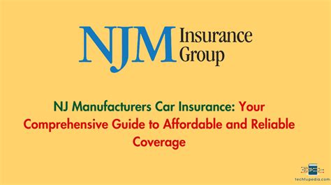 Nj Manufacturers Car Insurance