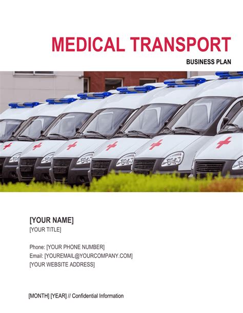 Non Emergency Medical Transportation Business Plan Template Non Emergency Medical Transportation Business Plan Template
