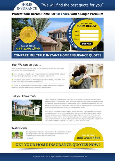 Online Home Insurance Quote Lp 007 Home Insurance Landing Page Design Online Home Insurance Quote Lp 007 Home Insurance Landing Page Design