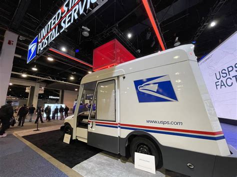 Oversized Future Usps Delivery Truck On Display At Ces In Las Vegas Oversized Future Usps Delivery Truck On Display At Ces In Las Vegas