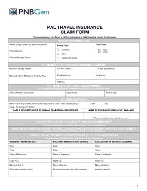 Pal Travel Insurance Fill Online Printable Fillable Blank Pdffiller Pal Travel Insurance Fill Online Printable Fillable Blank Pdffiller