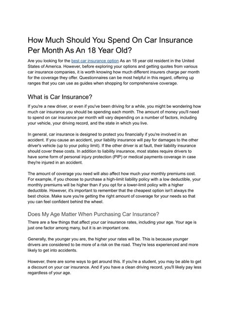 Ppt How Much Should You Spend On Car Insurance Per Month As An 18 Ppt How Much Should You Spend On Car Insurance Per Month As An 18