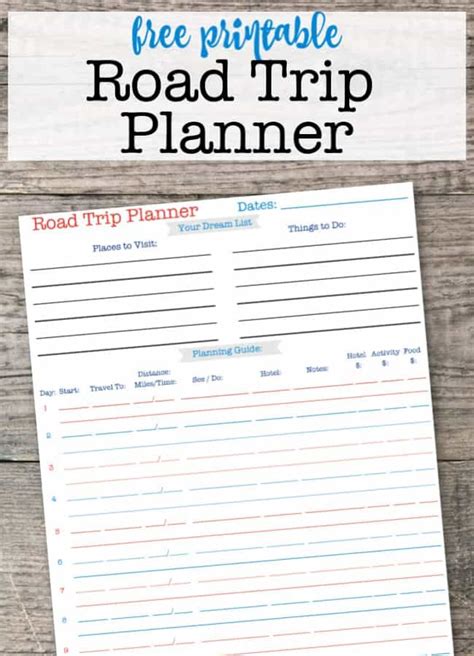 Printable Road Trip Planner Momof6 Printable Road Trip Planner Momof6