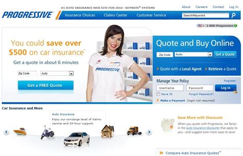 Progressive Insurance Website