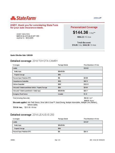 Quote From State Farm Insurance
