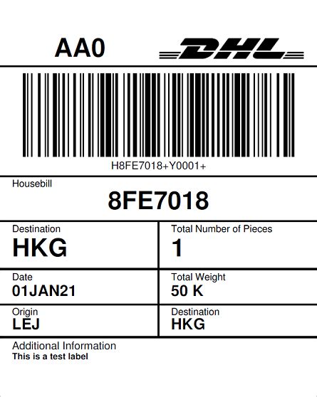Shipment Label Dhl Global Forwarding Shipment Label Dhl Global Forwarding