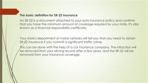 Sr22 Insurance Definition