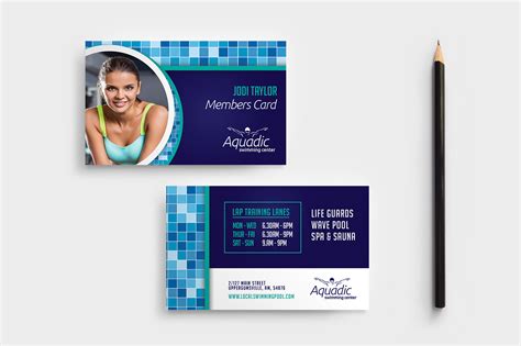 Swimming Pool Business Card Template Creative Daddy
