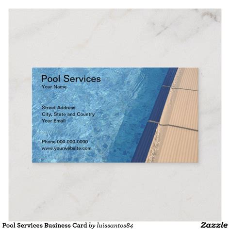 Swimming Pool Service Business Cards